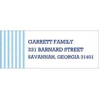 Blue Seersucker Return Address Labels