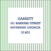 Green Seersucker Address Labels