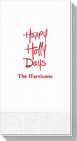 Fun Happy Holly Days Guest Towels