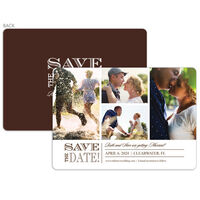 White and Brown Devoted Dreams Photo Save the Date Cards