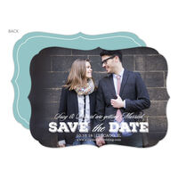 Lagoon Medallion Photo Save the Date Cards