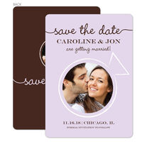 Lilac Wedding Union Photo Save the Date Cards