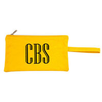 Personalized Yellow Canvas Clutch Bag
