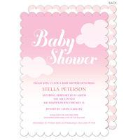 Pink In The Clouds Shower Invitations