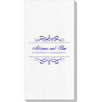 Royal Flourish Framed Names with Text Deville Guest Towels