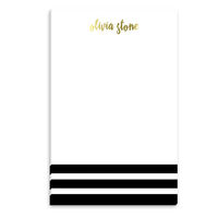 Black and White Stripe Notepad