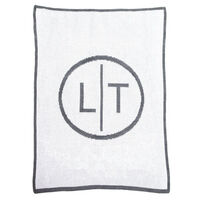 2 Initials Knit Blanket