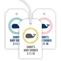 Stripe Whale Hanging Gift Tags