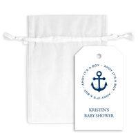 Anchors Away Hanging Gift Tags with Organza Bags