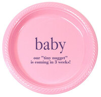 Personalized Big Word Baby Plastic Plates