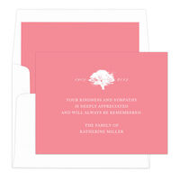Coral Oak Tree Sympathy Cards