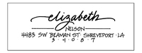 Elizabeth Calligraphy Return Address Labels