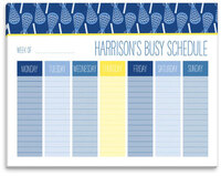 Blue LaCrosse Weekly Schedule Pad