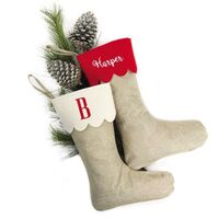 Personalized Scallop Christmas Stocking