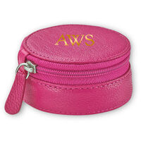 Pink Bright Leather Jewelry Case