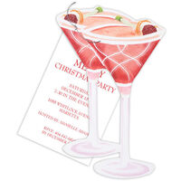 Holiday Cosmo Die-cut Invitations