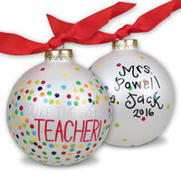 You're The Greatest Teacher Glass Christmas Ornament