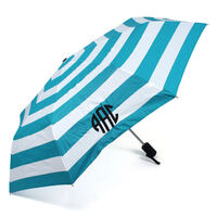 Aqua Stripe Travel Umbrella