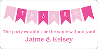 Pink Pennant Gift Stickers