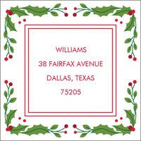 Vintage Holiday Border Address Labels