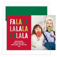 Red FaLaLa Holiday Photo Cards