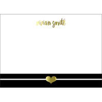 Black Heart Flat Note Cards