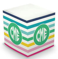 Happy Stripe Sticky Memo Cube