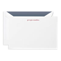 Personalized Pearl White Correspondence Card