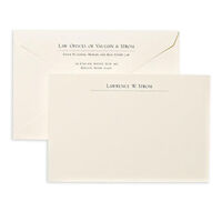 Ecruwhite Correspondence Card with Dotted Rule
