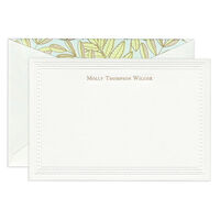 Estate Pearl White Correspondence Card with Embossed Frame