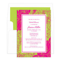 Pink and Green Roses Invitations