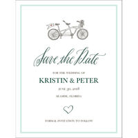 Mint Tandem Save the Date Cards
