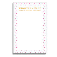 Pink Pin Dot Mommy Notepads