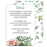 Watercolor Peony Wedding Information Cards
