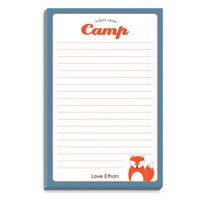 Blue and Orange Border Fox Camp Notepads