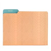 Personalized Melon Embossed Python Leather File Folder