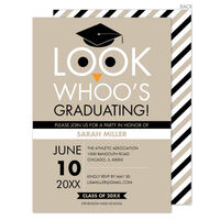 Black Owl Graduation Invitations
