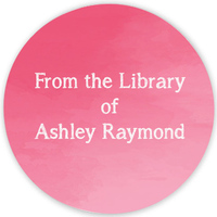 Pink Ombre Library Round Stickers