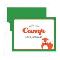 Green Fox Camp Foldover Note Cards
