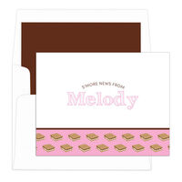 Pink S'More Foldover Note Cards