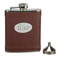 Brown Leatherette Flask