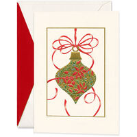 Floral Holiday Ornament Holiday Cards