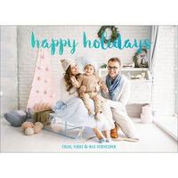 Blue Ombre Holiday Photo Cards