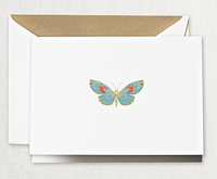 Butterfly Boxed Folded Note Cards - Hand Engraved