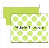 Green Dot Foldover Note Cards