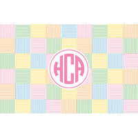 Pink Seersucker Patch Placemats