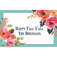 Fall Watercolor Peony Placemats
