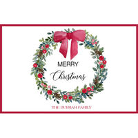 Christmas Wreath and Bow Placemats