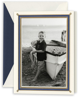 Vertical Engraved Holiday Regatta Photo Cards