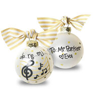 Do Ri Me Musical Small Glass Christmas Ornament